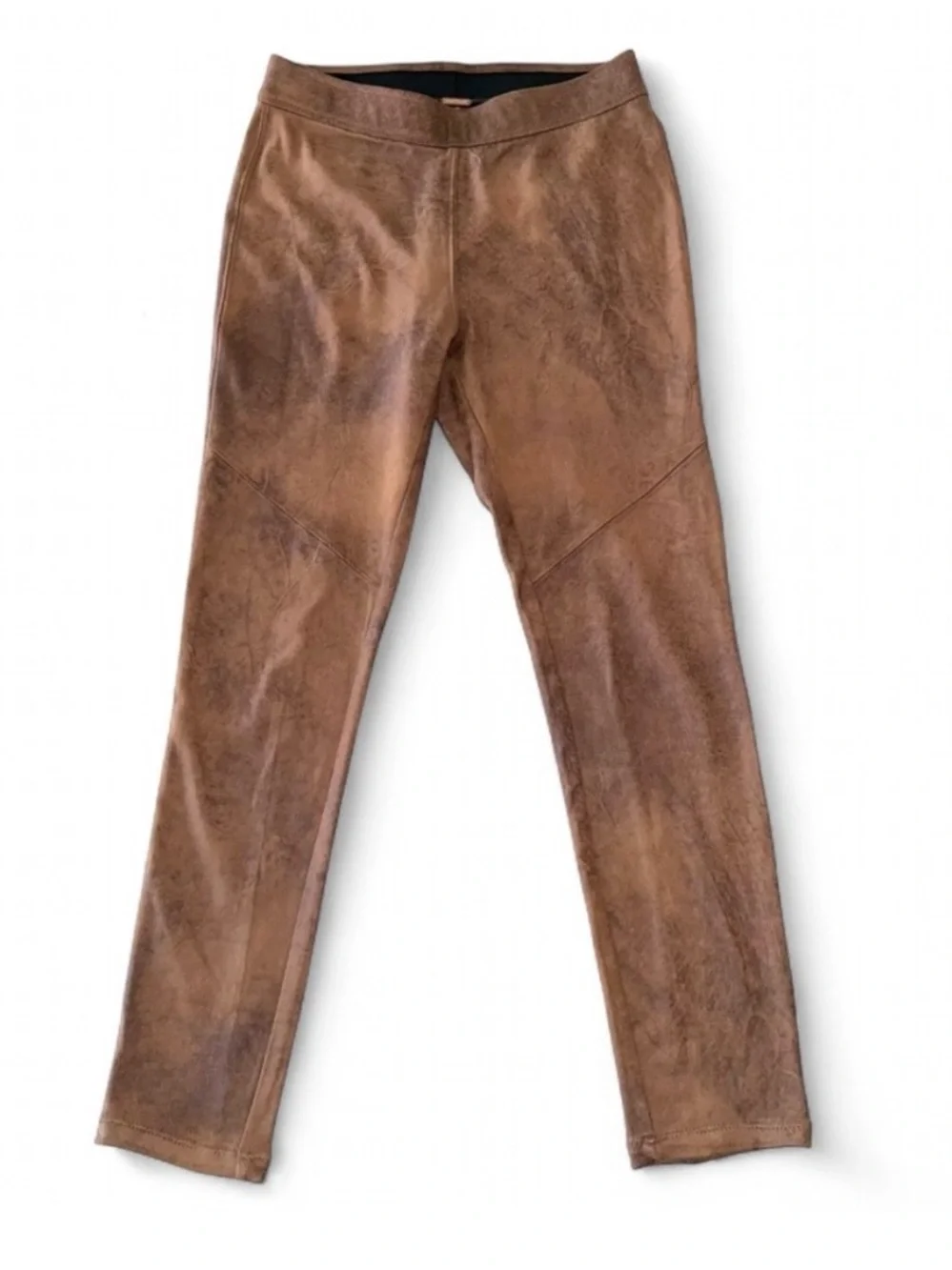 Free People Faux Suede Brown Pull On Skinny Pants XS 25